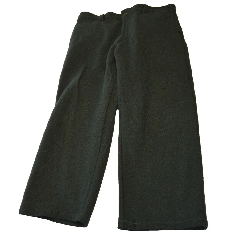 VTG Codet Heavy Wool Hunting Pants Green 44x27 Warm Winter Workwear Canada